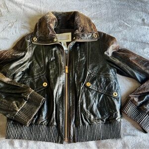TORRAS Black and Brown Fur-Lined Jacket